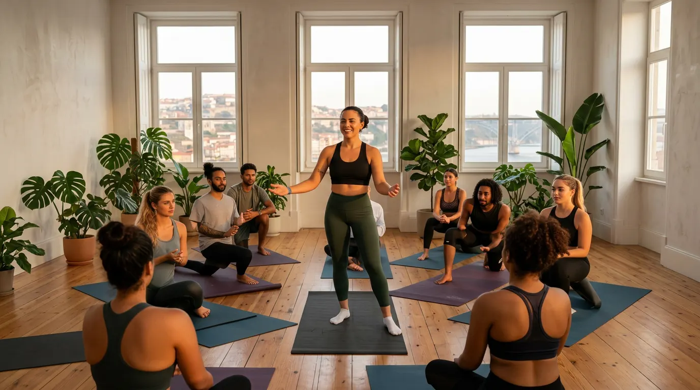Aula de yoga LGBTQ+ no Porto