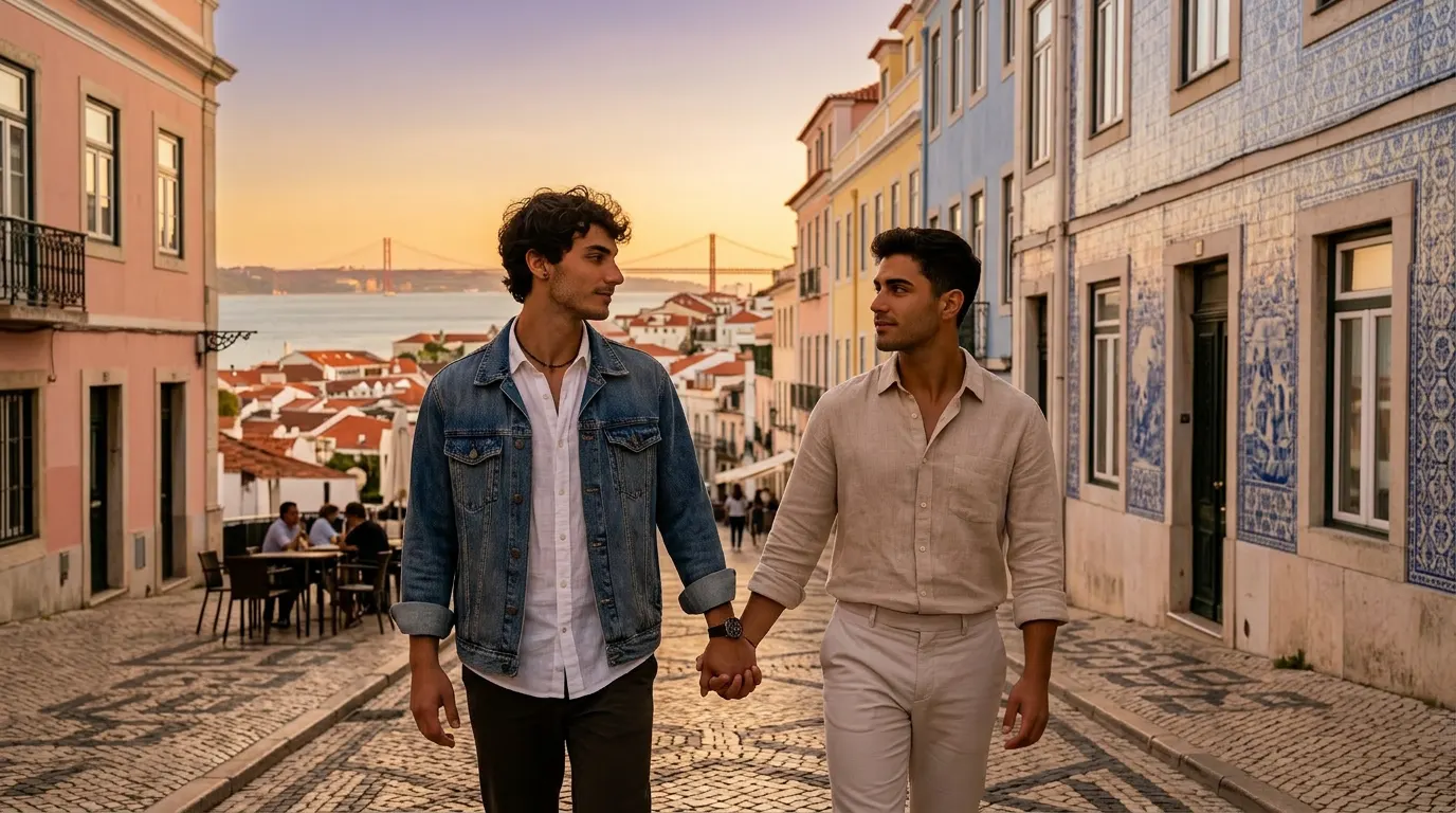 Casal queer em Porto, Portugal